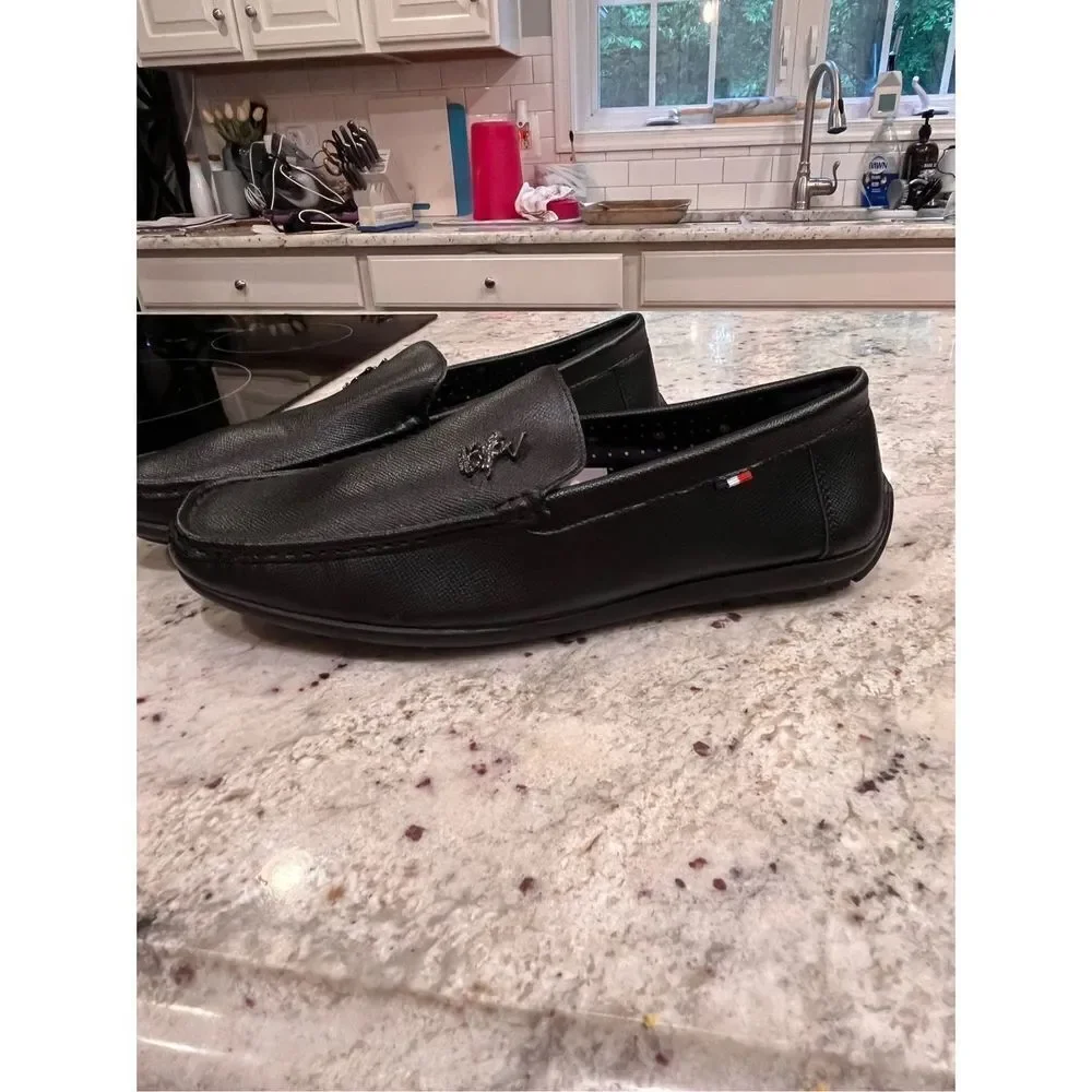 Beverly Hills Polo Club Troy Black Slip On Loafers sz 12 EUC